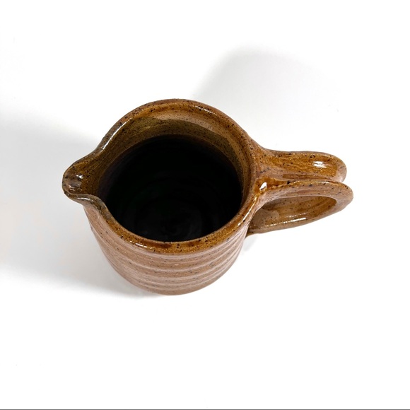 Handmade Kiln fired Short Pitcher Heavy For Size Name Carved In bottom James - Picture 2 of 9